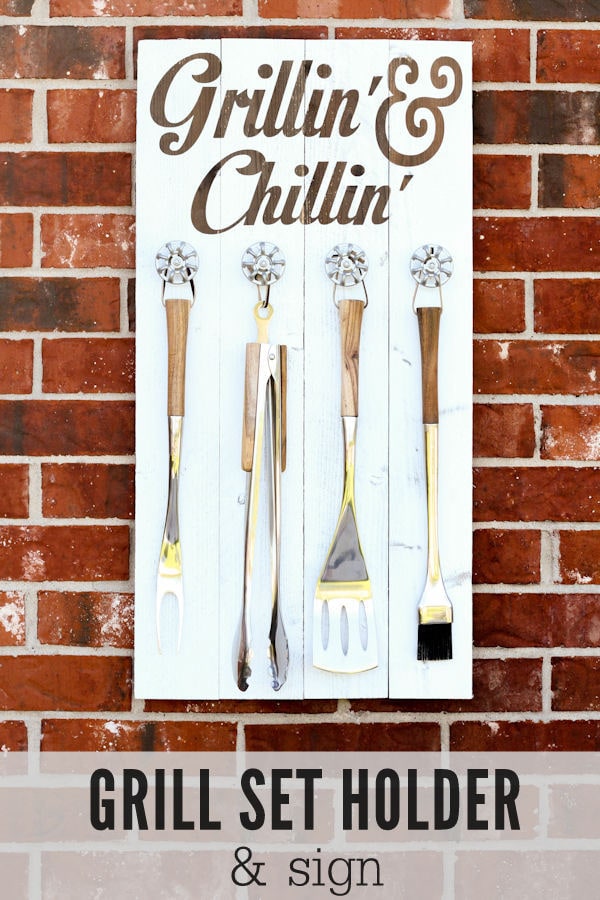 DIY Gift for Dad: Grill Set Holder & Sign