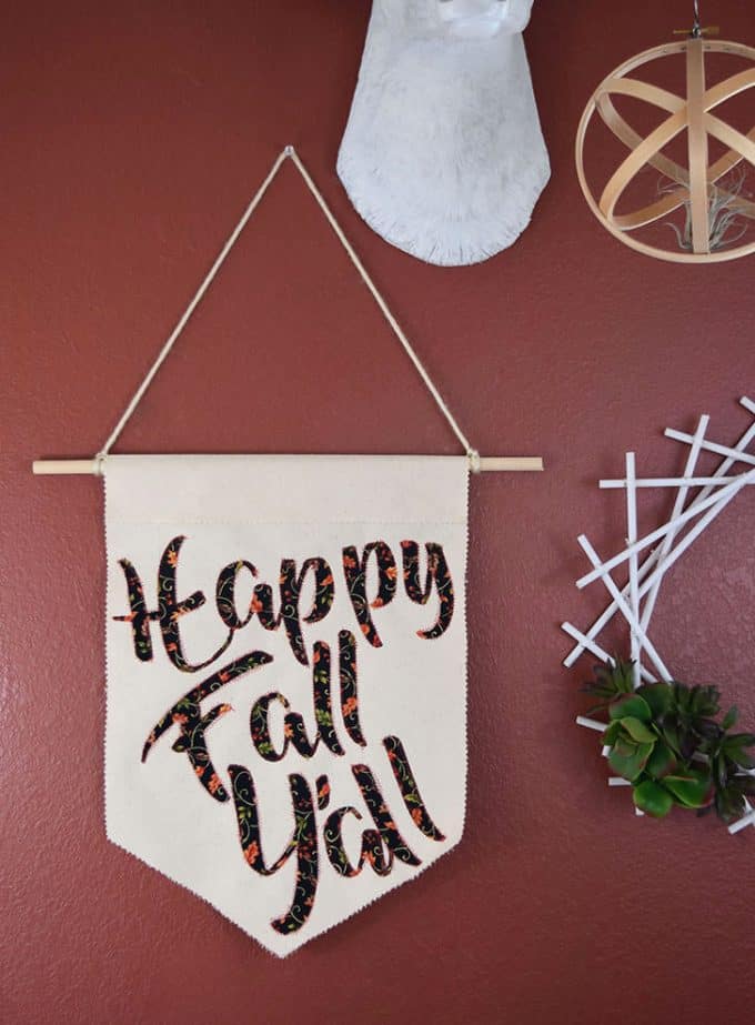 DIY Happy Fall Y'all Banner Decor