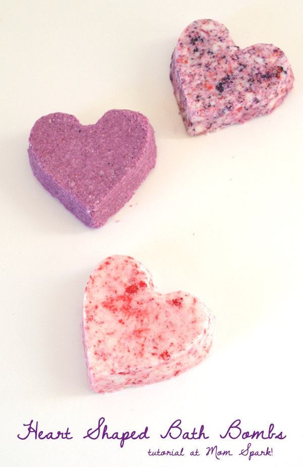 DIY Heart-Shaped Bath Bombs