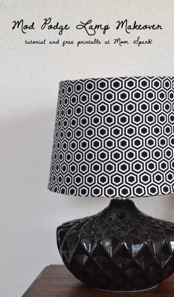 DIY Mod Podge Lampshade Makeover