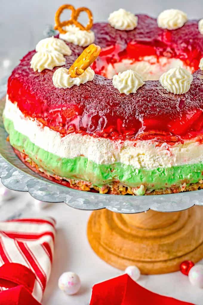 Layered Cranberry Jello Salad