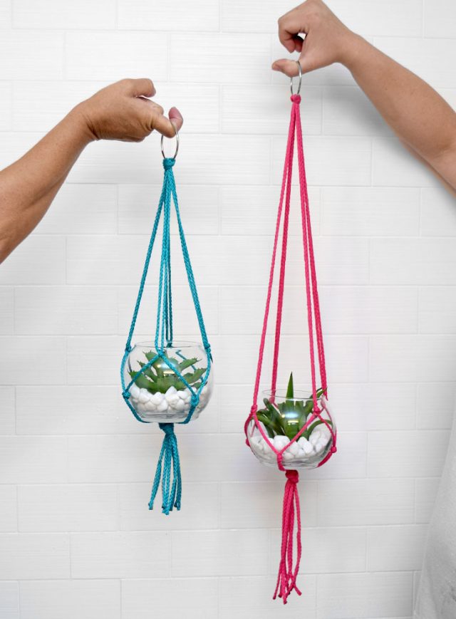 How to Make Macrame Succulent Hangers