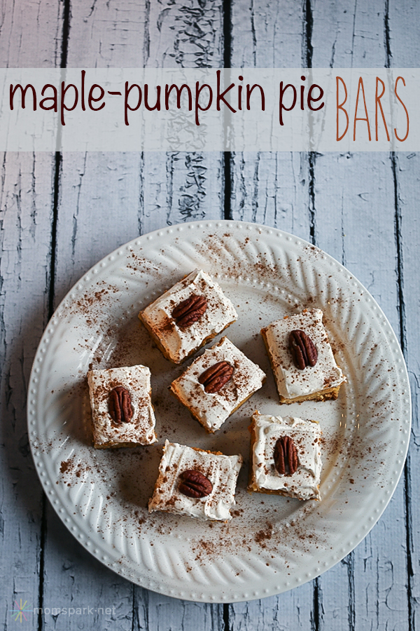 maple pumpkin pie bars