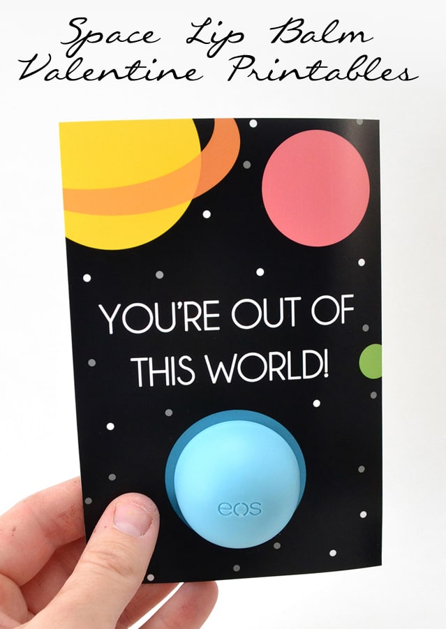 Space Lip Balm Valentine Printables