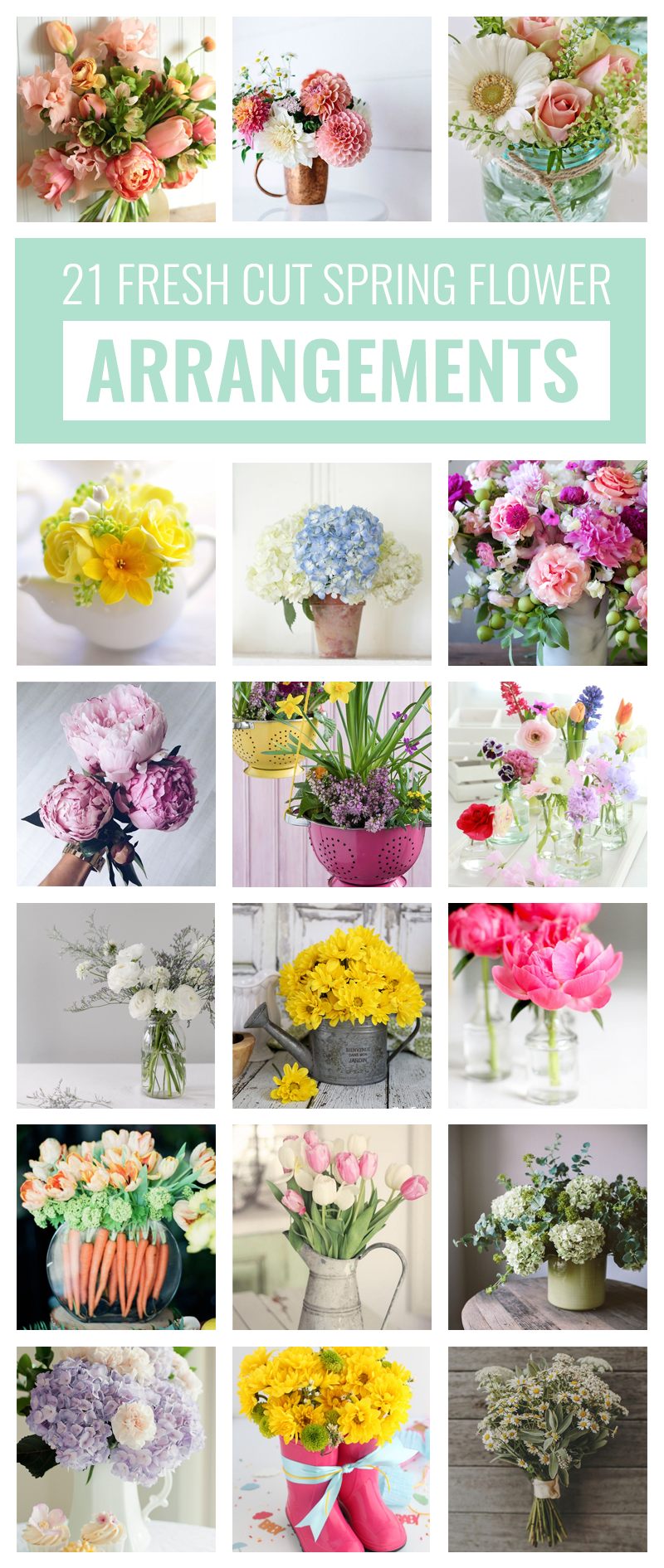 21 Fresh Cut Spring Flower Arrangments and Bouquets - A Trendy Blog for Moms - Mom Blogger