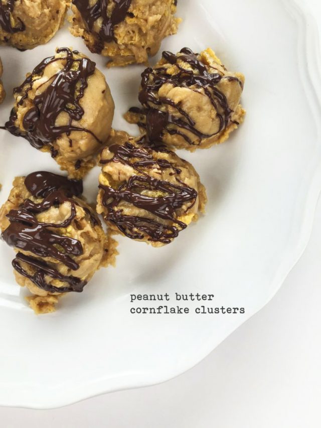 Peanut Butter Cornflake Clusters Dessert