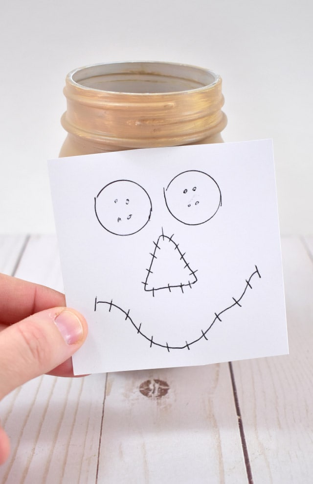 Easy Mason Jar Scarecrows Fall Craft