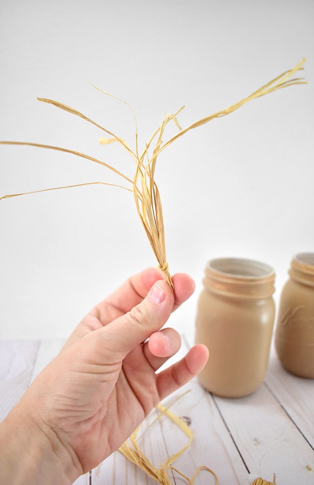 Easy Mason Jar Scarecrows Fall Craft