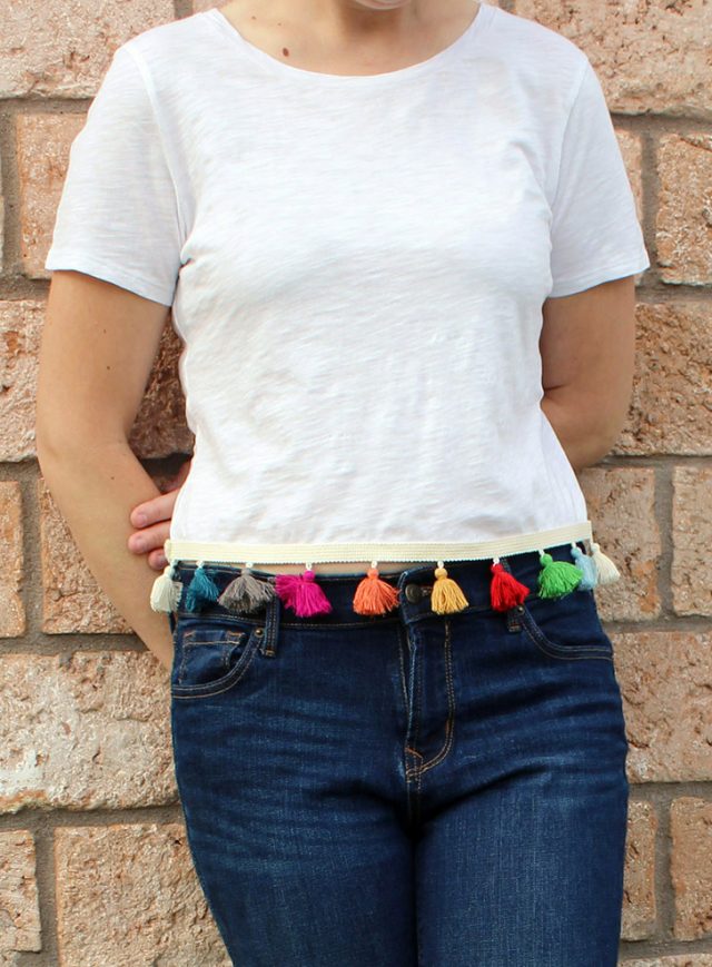 DIY Tassel Cropped Tee