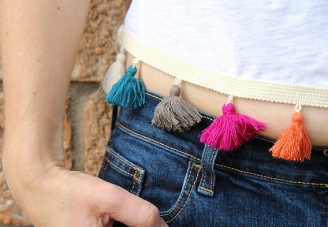 DIY Tassel Cropped Tee