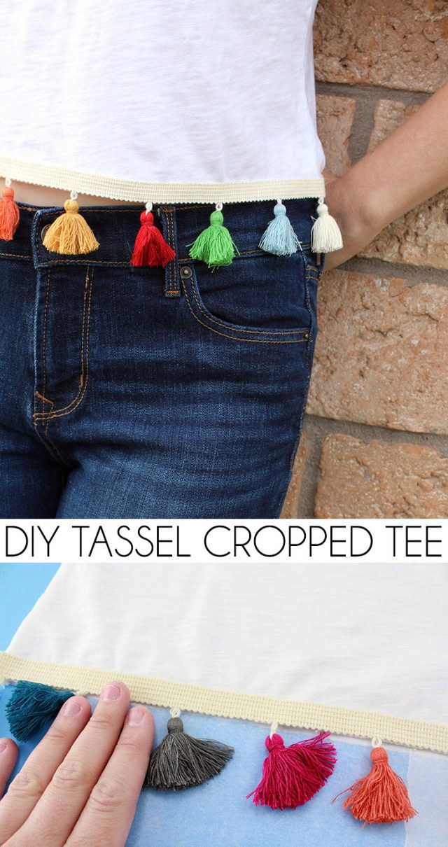 DIY Tassel Cropped Tee