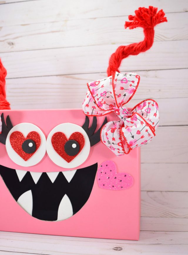 DIY Girly Monster Valentine's Day School Classroom Box